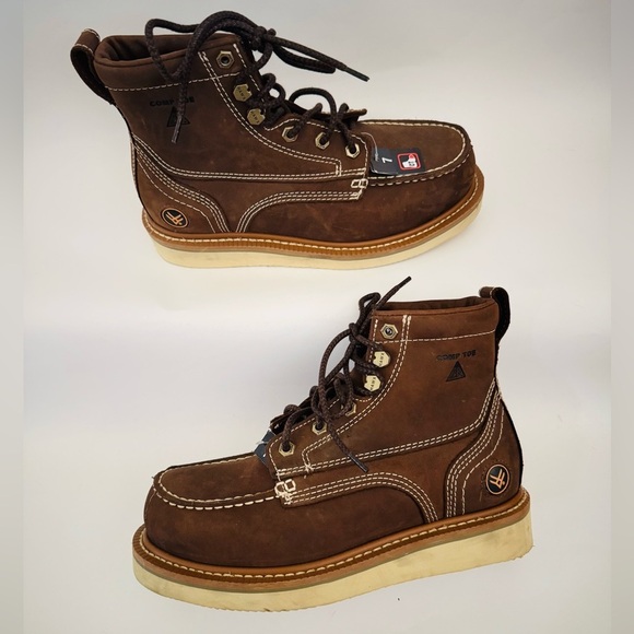 Hawx Men’s 6" Grade Comp Moc Toe Work Boots, Brown Leather, Size 7D, NWT - Picture 10 of 15
